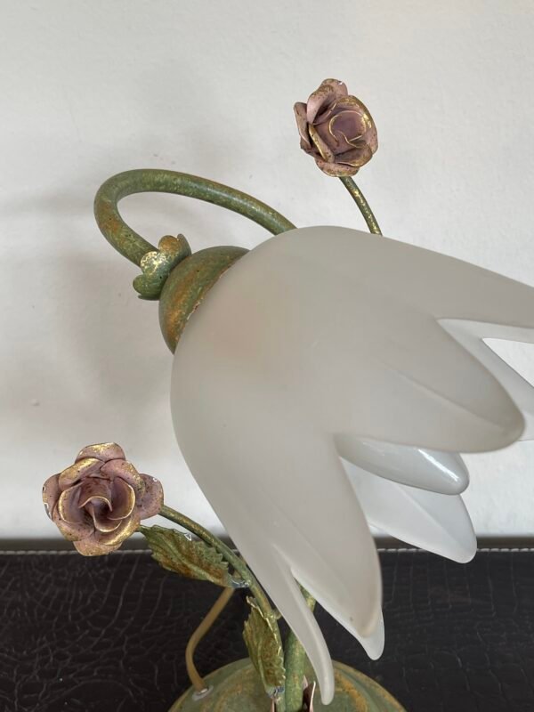 Lampada da Tavolo Shabby Chic – Stile Fiorito Romantico - Image 2