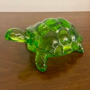 Scultura Tartaruga in Vetro – Verde Smeraldo