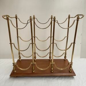 Porta-Riviste in Ottone e Legno