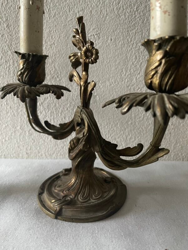 Coppia di Candelabri "Fogliami Barocchi" - Image 3