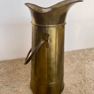 Brocca Vintage in Ottone – Portalegna o Portaombrelli Decorativo