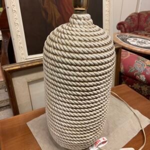 Lampada da Tavolo "Nautilus" in Ceramica Rivestita a Corda