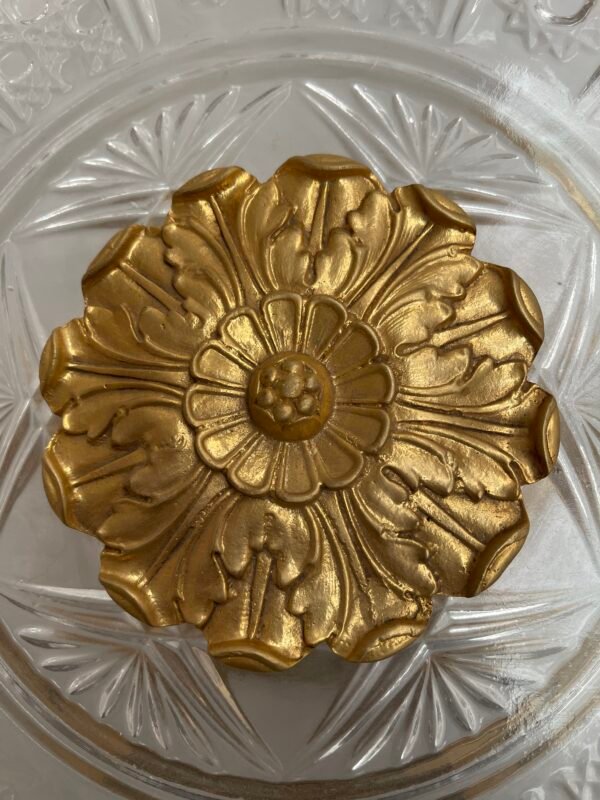Centro Tavola in Cristallo Tagliato e Bronzo Dorato/Ottone - Image 5