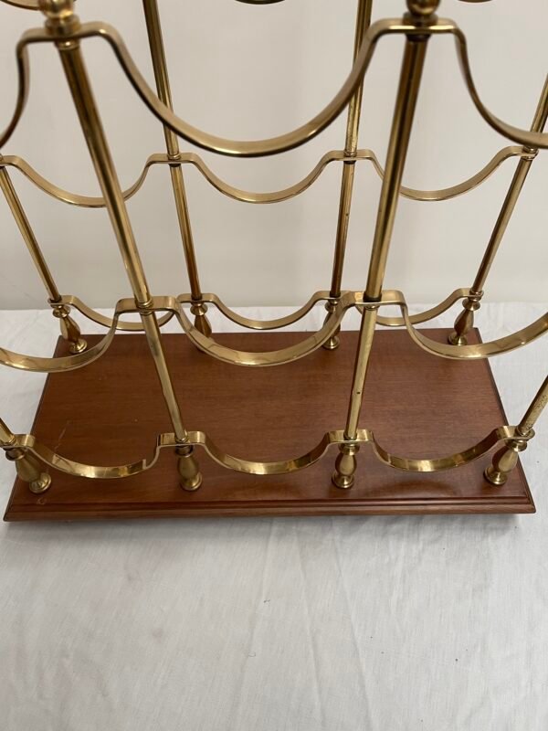 Porta-Riviste in Ottone e Legno - Image 2