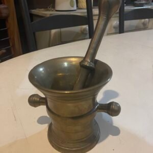 Mortaio e Pestello Antico in Bronzo Massiccio
