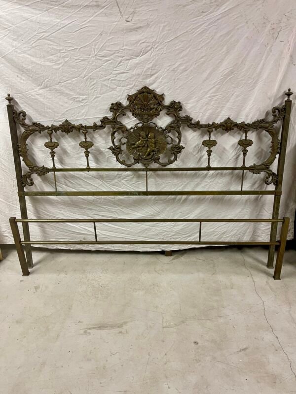 Letto Matrimoniale in Ferro Battuto e Bronzo Dorato, Stile Barocco Eclettico - Image 5