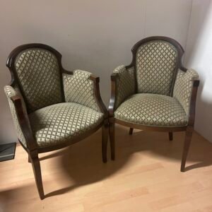 Coppia di poltroncine eleganti in stile classico Luigi Filippo