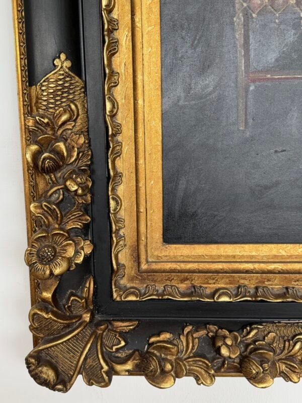 Grande Dipinto Ad Olio "Scena di Corte" - Image 2