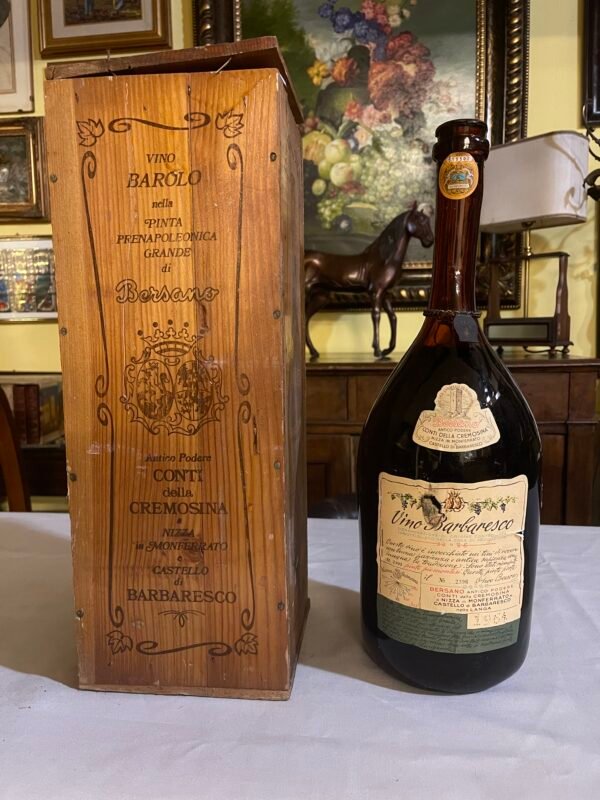 Bottiglia di Vino Barbaresco d'Epoca con Cassa Originale