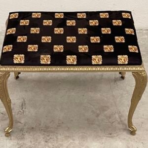 Sgabello Royale in Bronzo Dorato