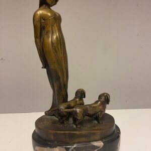 Scultura in Bronzo Patinato Art Déco
