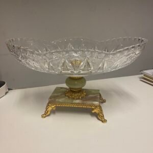 Centrotavola di Lusso a Crystal, Onice e Bronzo Dorato