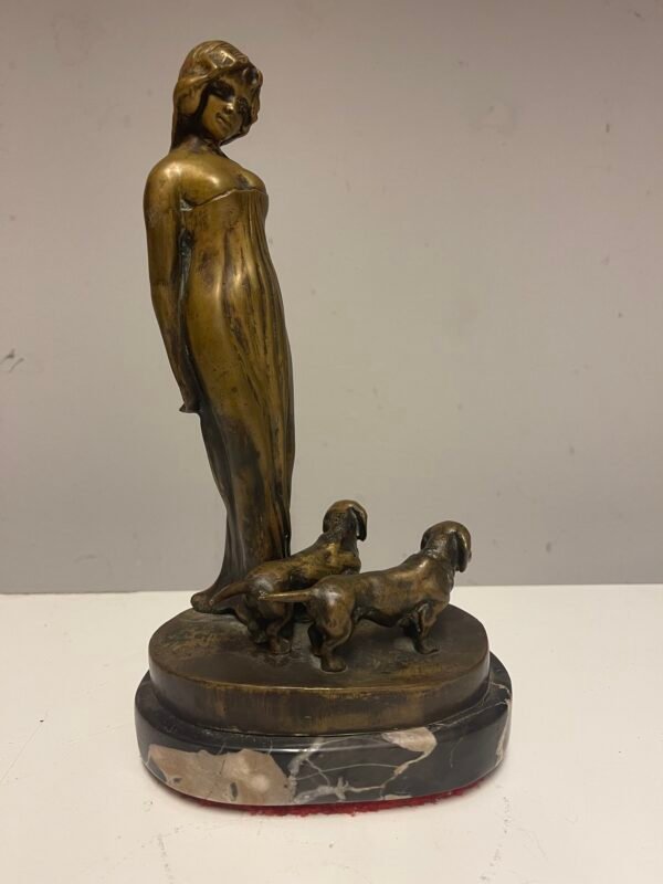 Scultura in Bronzo Patinato Art Déco - Image 2