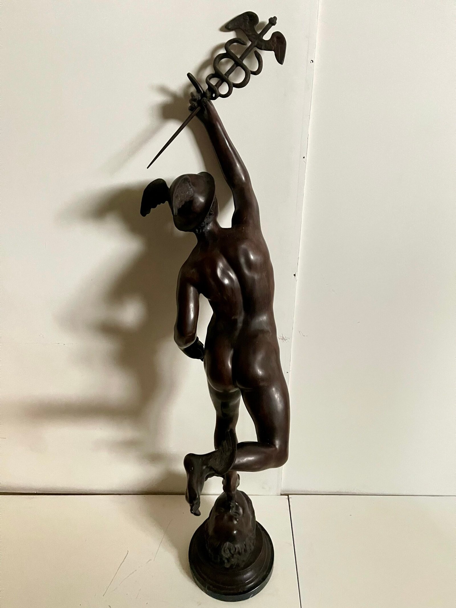 Scultura in Bronzo di Mercurio (Ermes) - Arte Classica Dinamica - Image 6