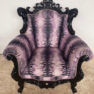 Splendida poltrona barocca Tiger Glam