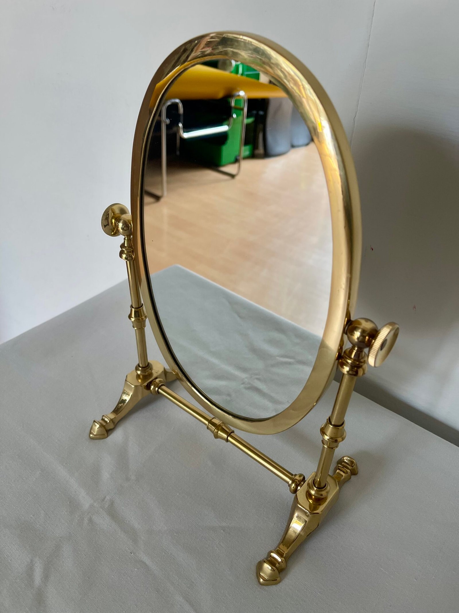 Specchio da tavolo regolabile in ottone - Image 4