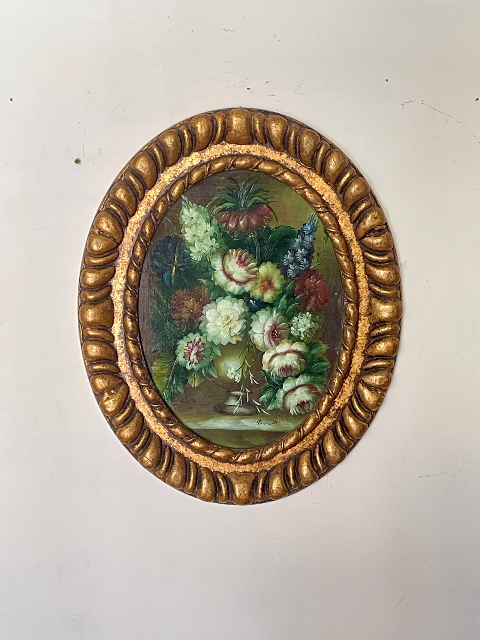 Dipinto ad Olio su Tavola di Fiori Still Life di Nanielli - Image 4