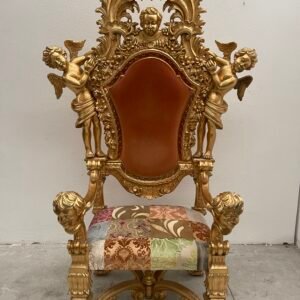 “Trono Celestiale con Angeli" - Stile Barocco di Lusso