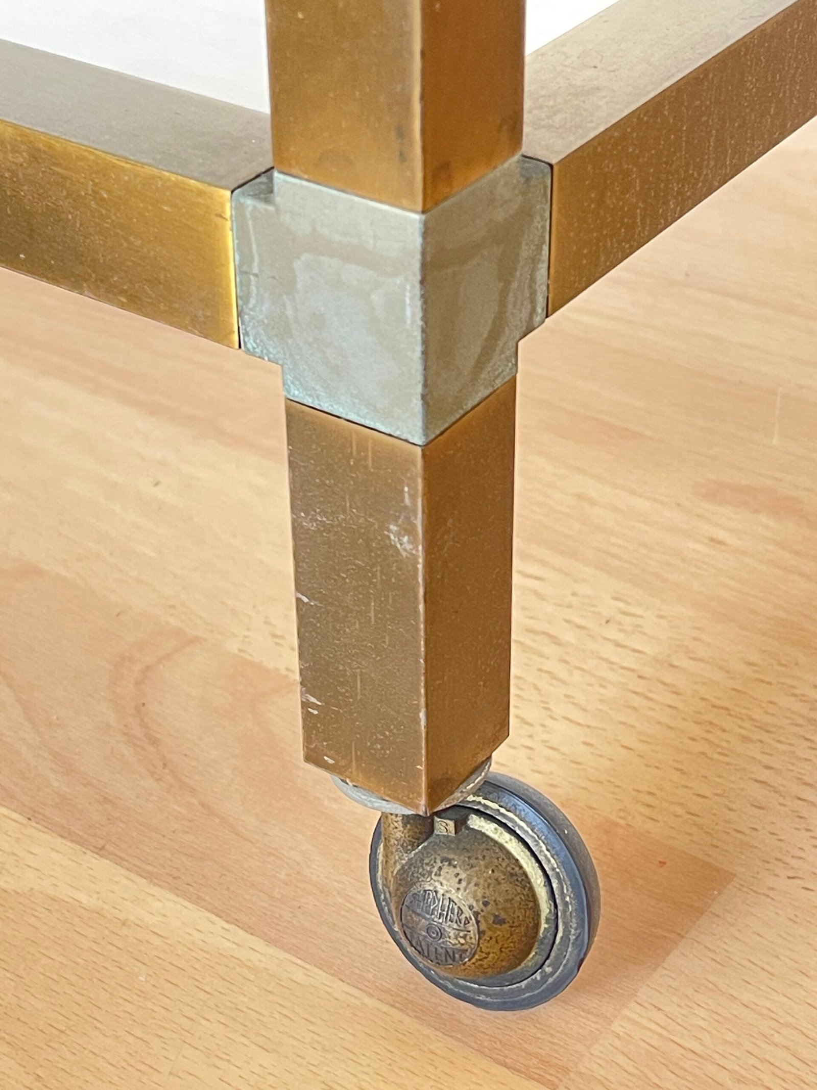 Carrello da tè vintage in ottone e vetro – Design anni '70 - Image 3