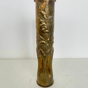 Vaso d’artiglieria in ottone inciso – Trench Art Prima Guerra Mondiale
