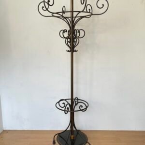 Appendiabiti d’Epoca in Ferro Battuto – Con Portaombrelli Integrato