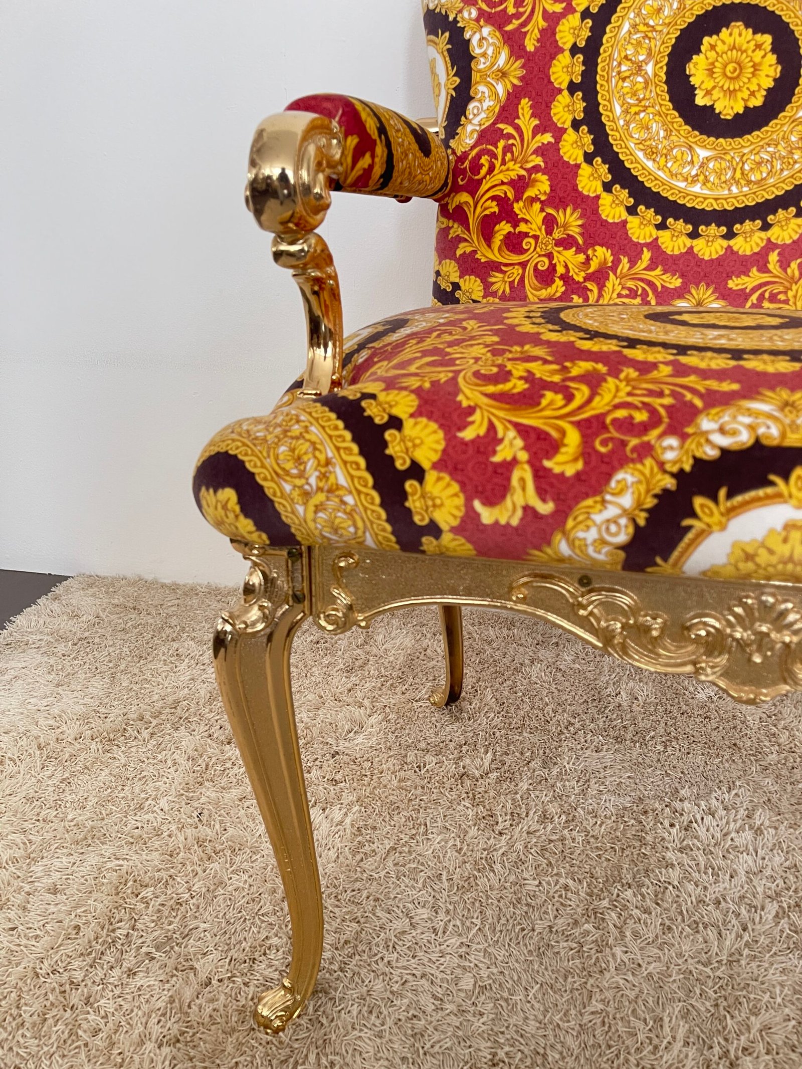 Sedia Barocca "Regina d’Oro" in Bronzo - Image 3