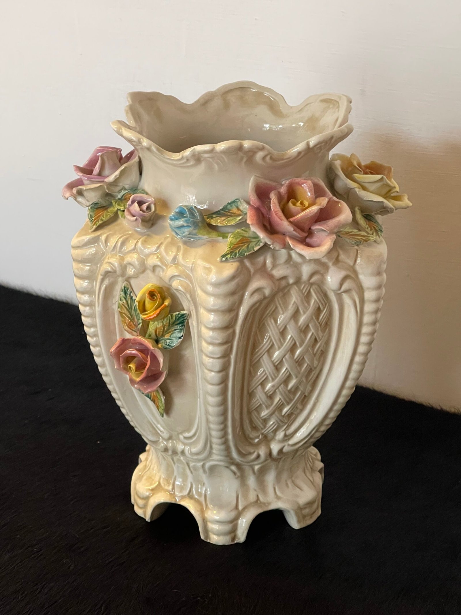 Vaso Vintage in Porcellana Bassano Decorato a Mano - Modello 467 - Image 2