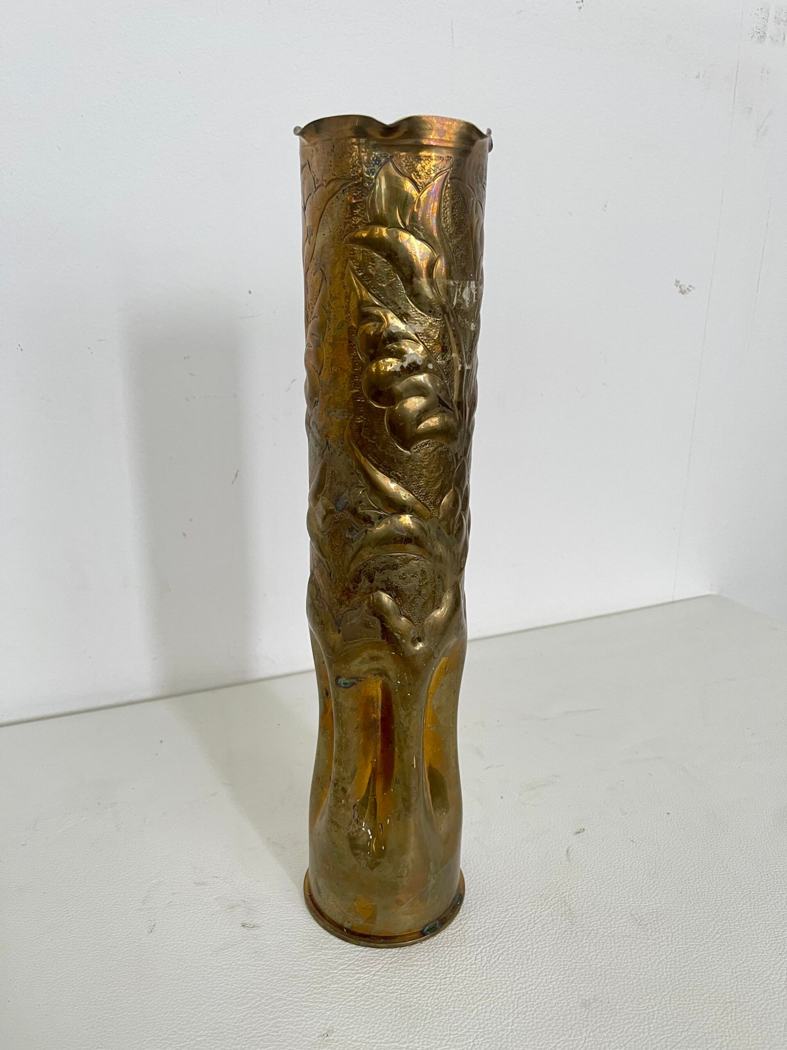 Vaso d’artiglieria in ottone inciso – Trench Art Prima Guerra Mondiale - Image 5