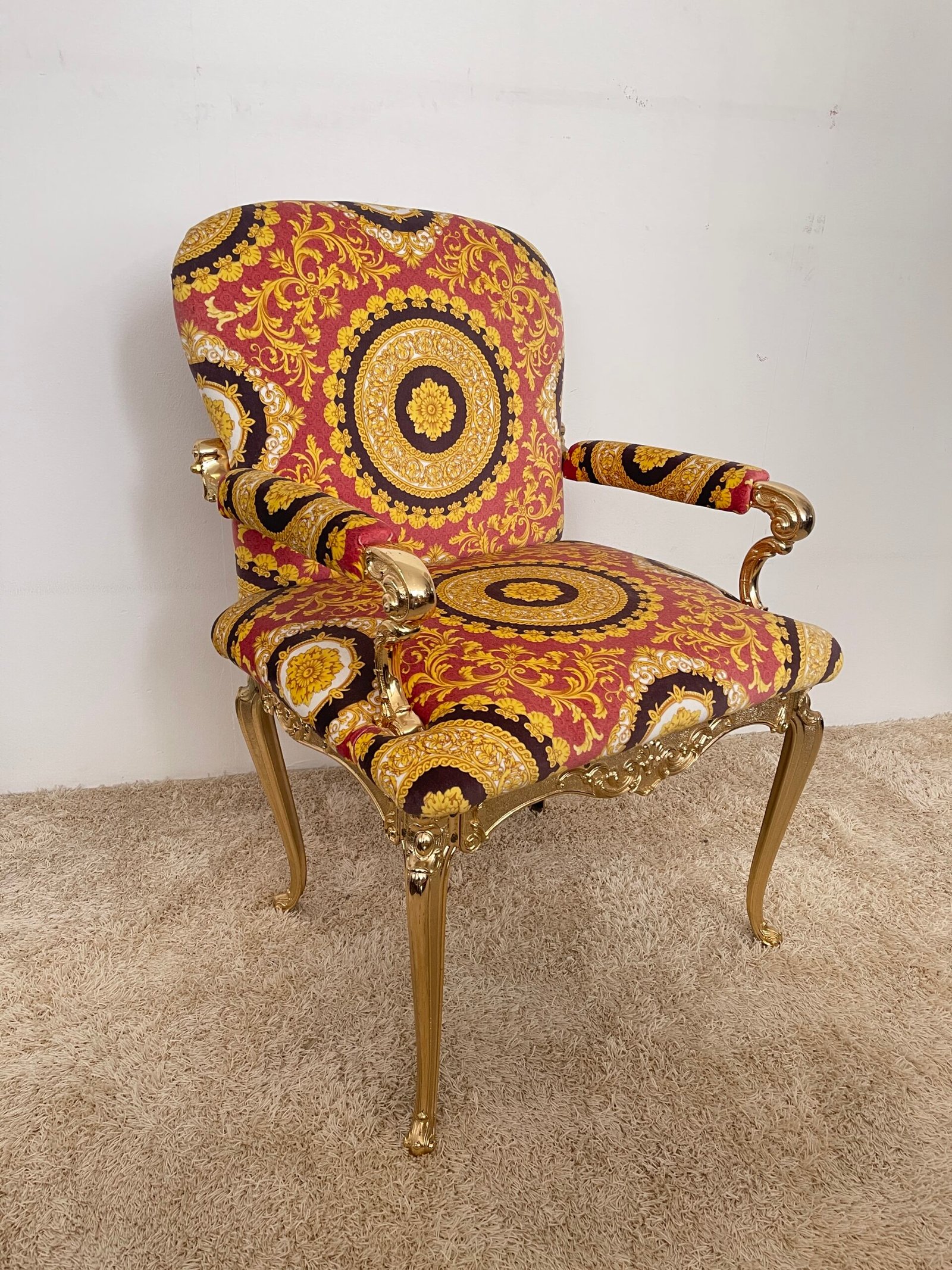 Sedia Barocca "Regina d’Oro" in Bronzo