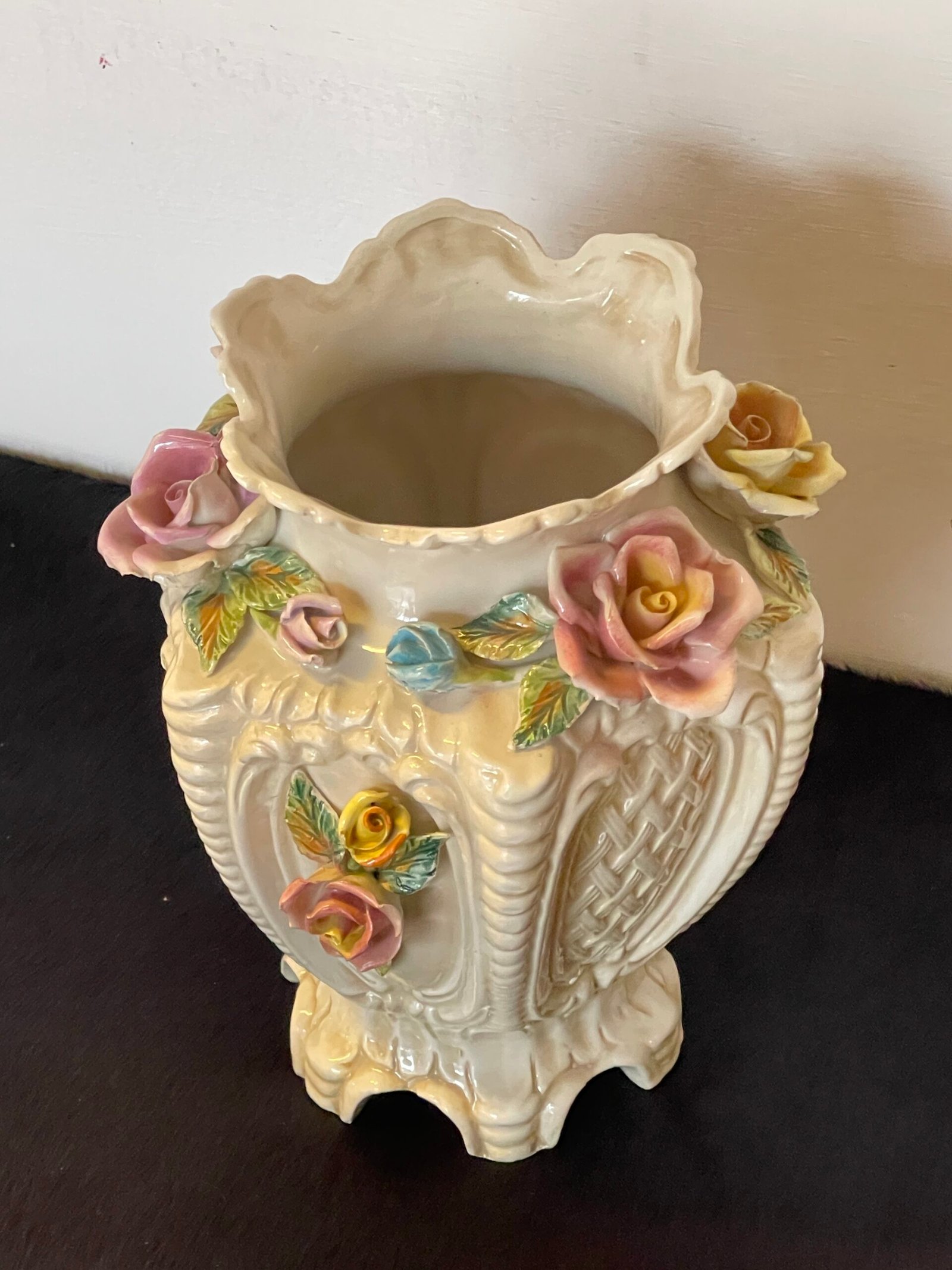 Vaso Vintage in Porcellana Bassano Decorato a Mano - Modello 467 - Image 4