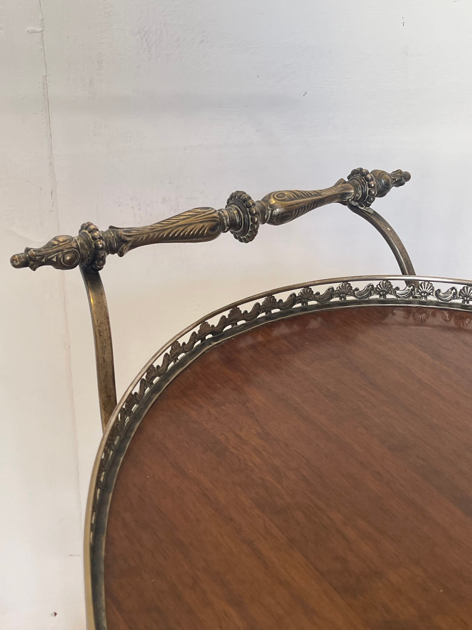 Carrello da Servizio Vintage in Ottone e Legno – "Grand Époque" - Image 3