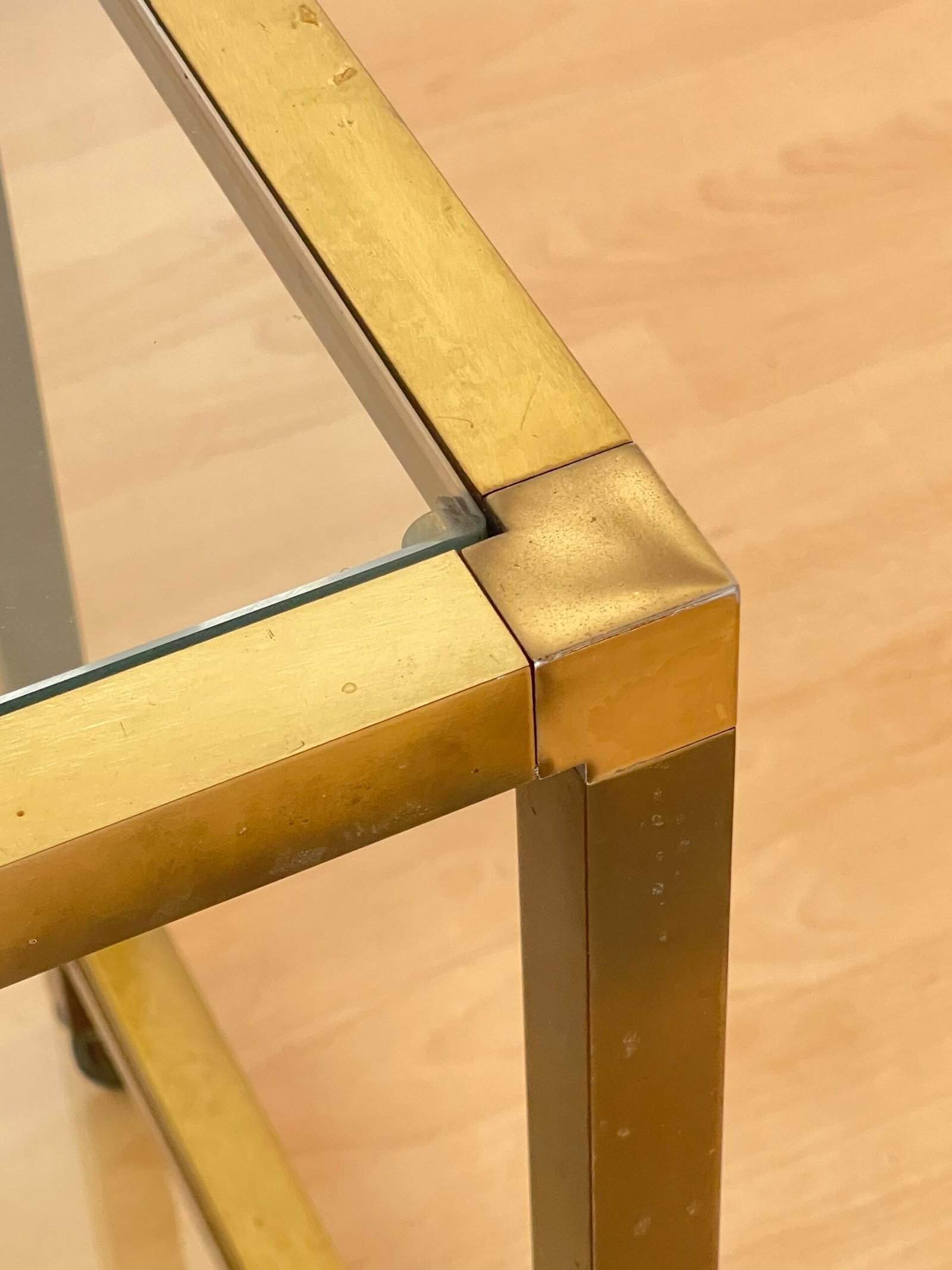 Carrello da tè vintage in ottone e vetro – Design anni '70 - Image 2