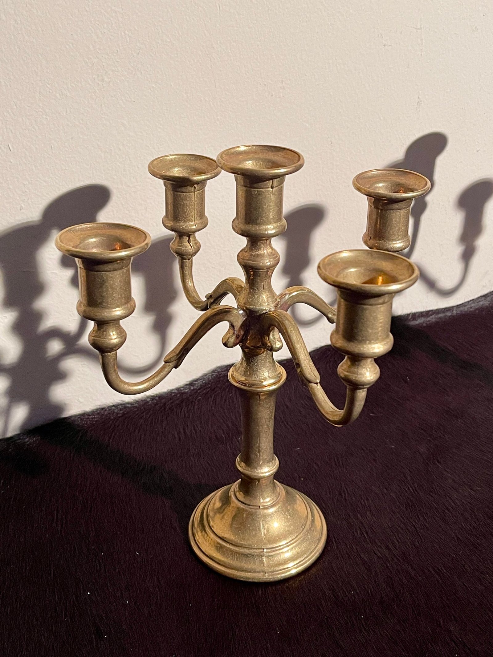 Coppia di Candelabri in Ottone a 5 Bracci – Stile Classico - Image 4