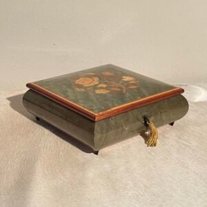 Cofanetto in legno di radica verde pregiata - "Eleganza Fiorentina"