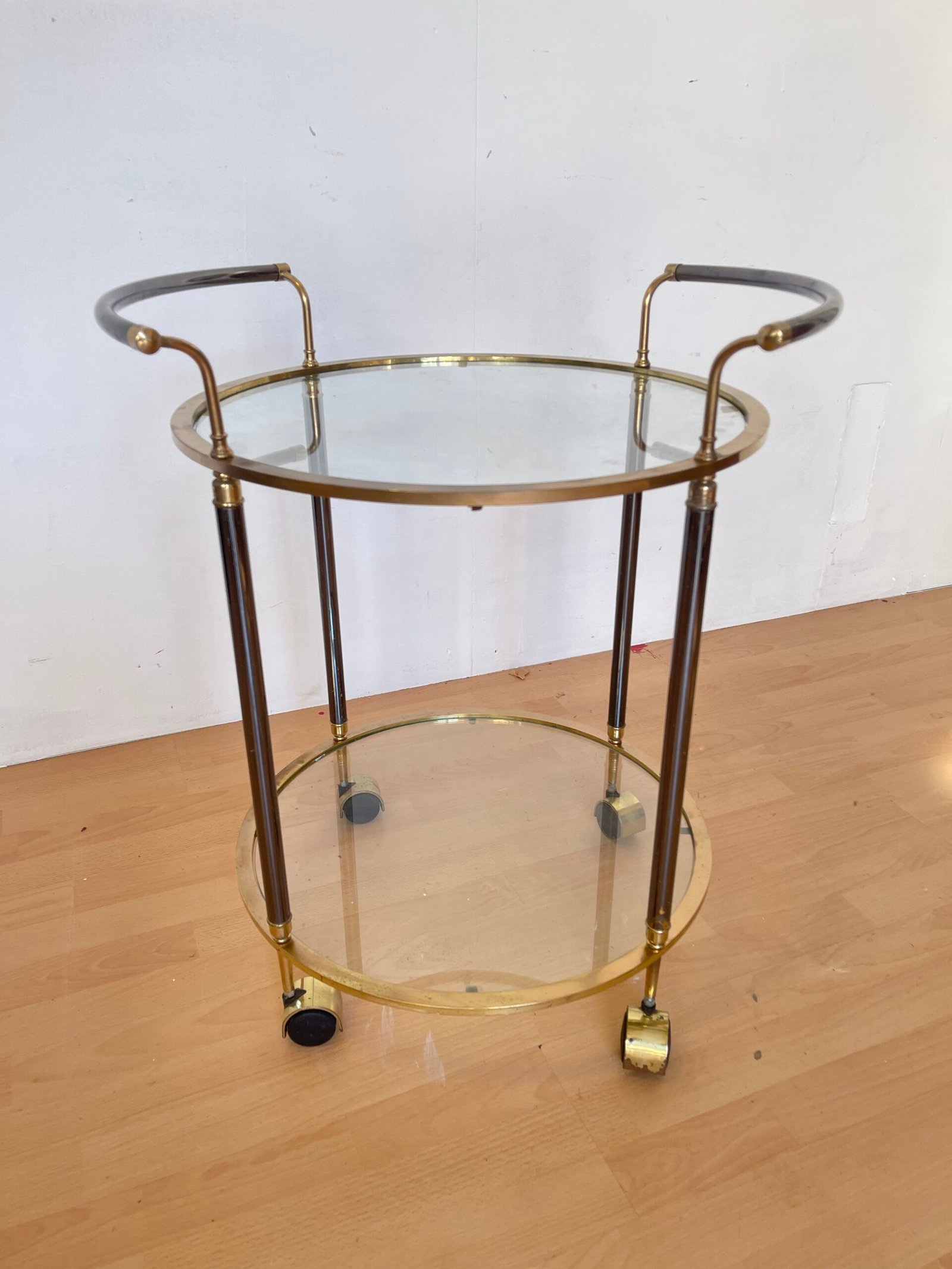 Carrello Bar Vintage in Ottone e Vetro - Anni '60, Design Elegante - Image 5