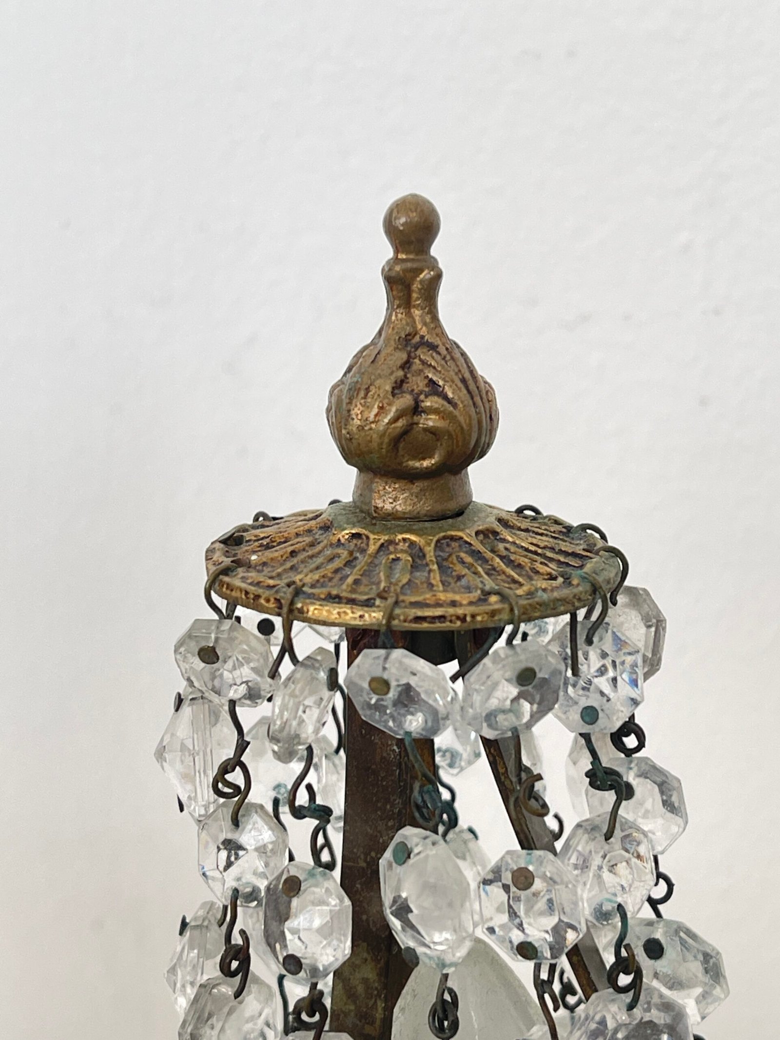 Coppia di Lampade Vintage con Cristalli - Eleganza Dorata - Image 5