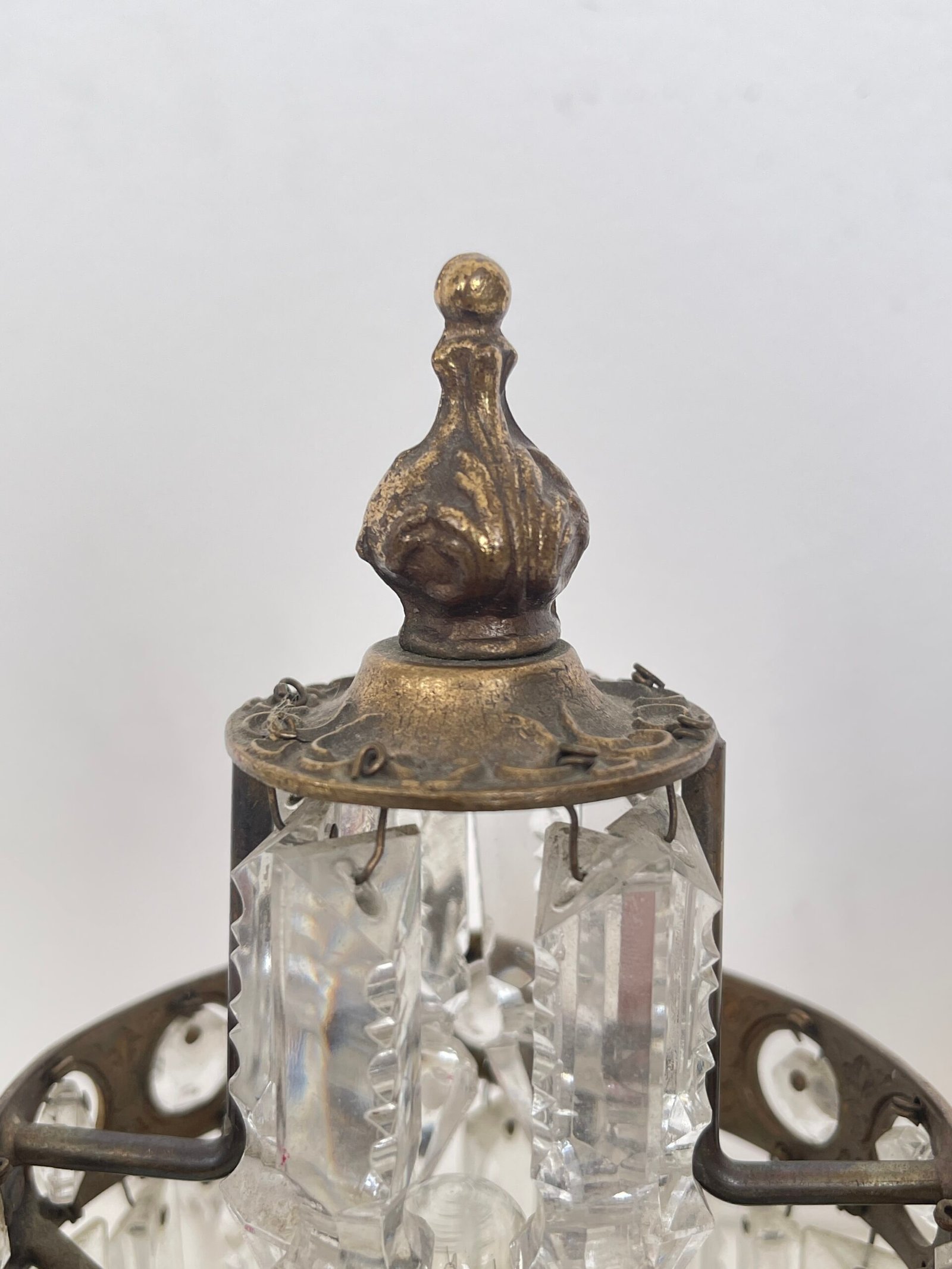 Coppia di Lampade Vintage in Stile Impero con Cristalli, Italia, anni '70 - Image 5